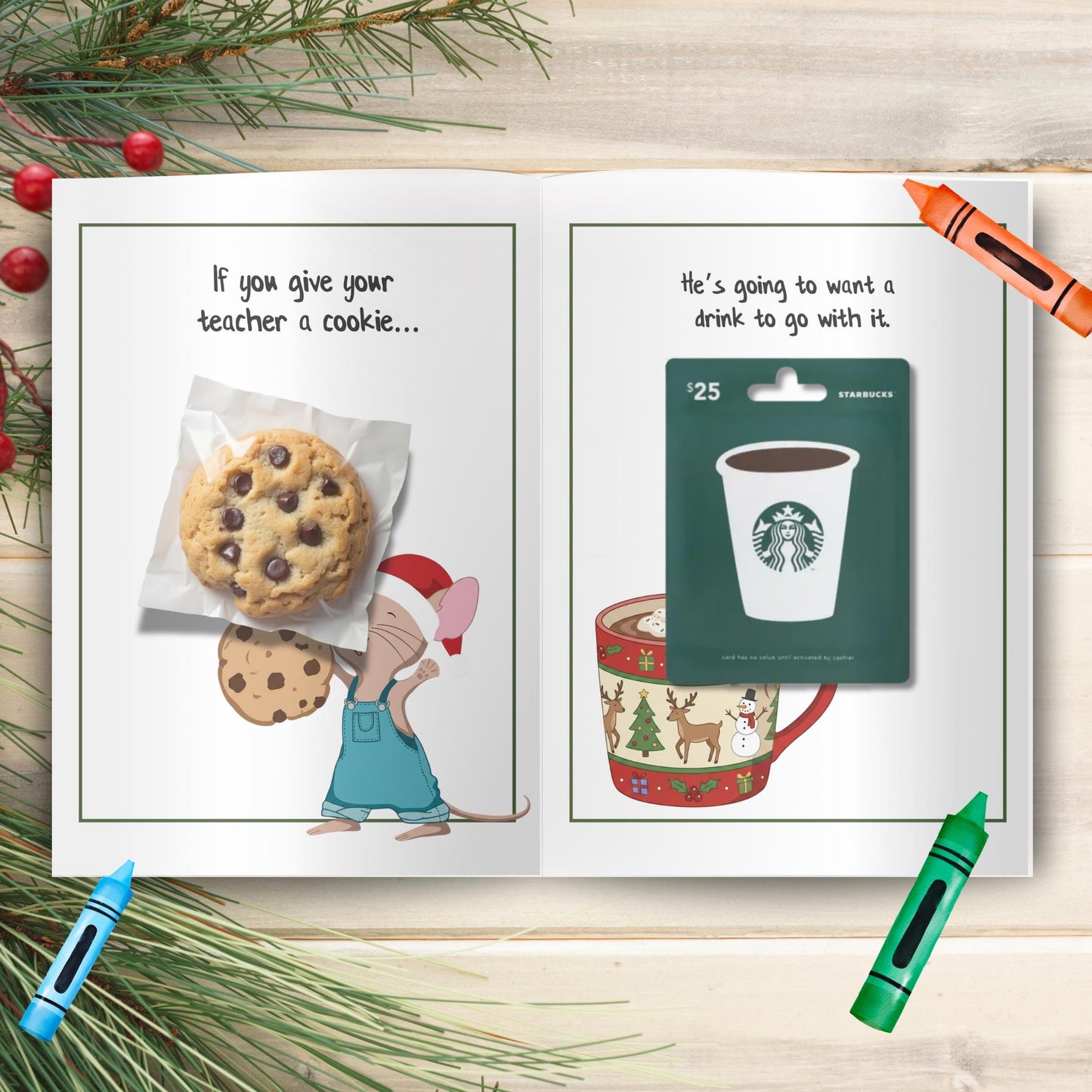 Gift for Male Teacher, Christmas  2025, Teacher Thank You, Editable Canva Template, PDF Ready to Print