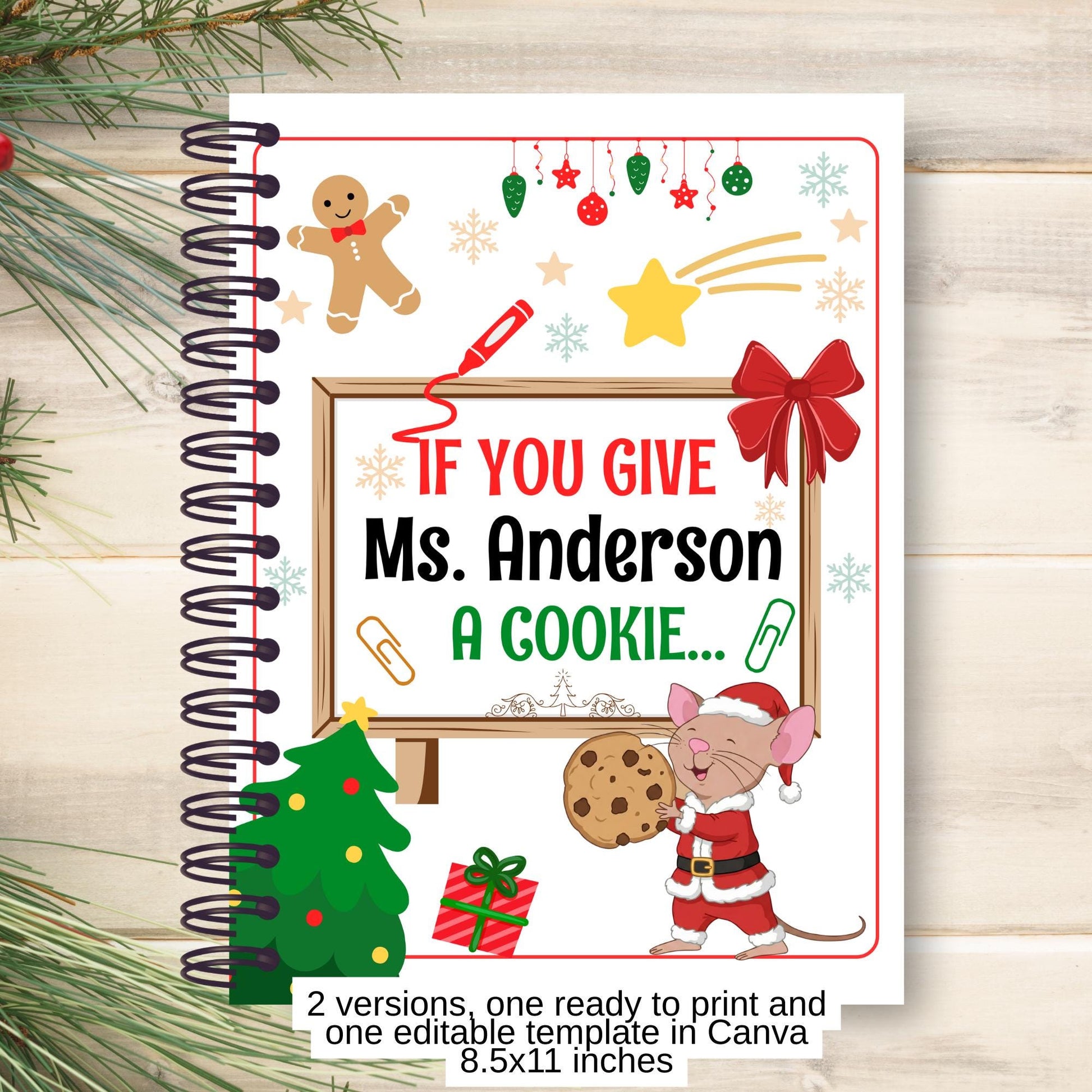 Teacher Christmas Gift Teacher 2025, Teacher Thank You, Editable Canva Template, PDF Ready to Print