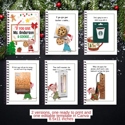 Teacher Christmas Gift Teacher 2025, Teacher Thank You, Editable Canva Template, PDF Ready to Print